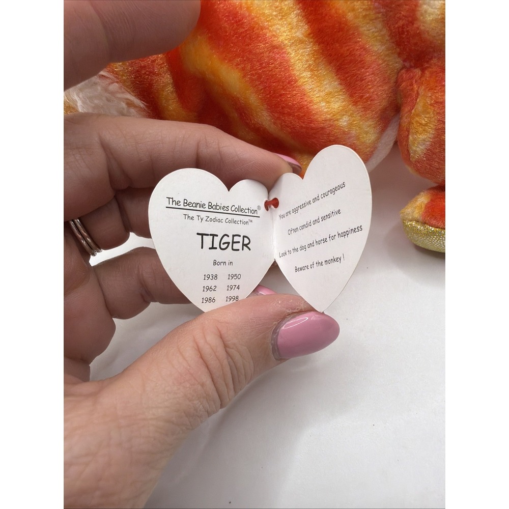 TY Beanie Baby The Zodiac Tiger MWMT Free Shipping - Picture 5 of 10